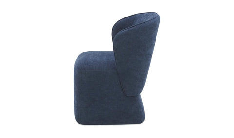 Larson Rolling Dining Chair Navy Blue