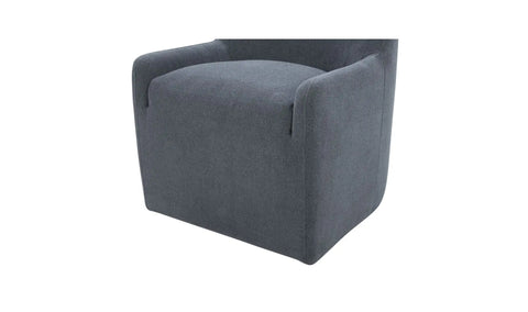 Maisie Rolling Dining Chair Slate Blue