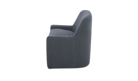 Maisie Rolling Dining Chair Slate Blue
