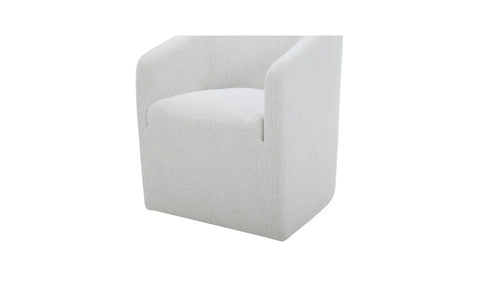 Sandy Rolling Dining Chair Off White