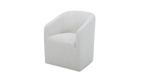 Sandy Rolling Dining Chair Off White
