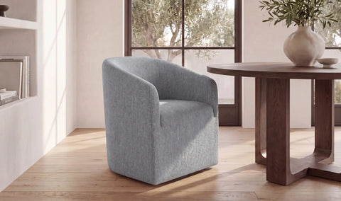 Sandy Rolling Dining Chair Grey