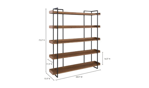 Vancouver Bookshelf Large Light Brown