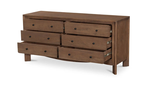 Mabel 6 Drawer Dresser Dark Brown