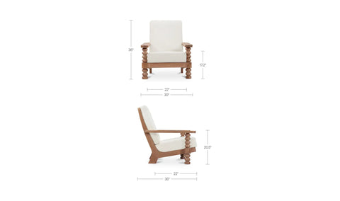 Ingrid Accent Chair Off White