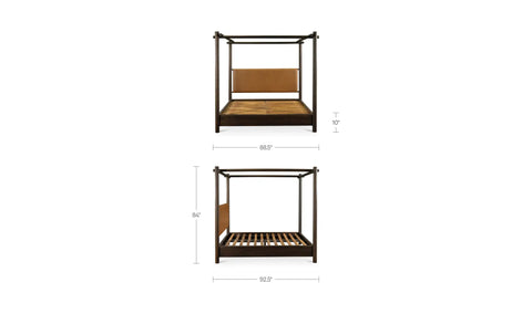 Devin Bed King Brown