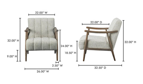 Aster Accent Chair Pebbled Beige