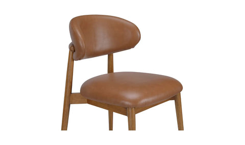 Ellie Dining Chair Brown Leather