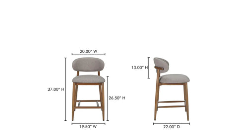 Ellie Counter Stool Light Brown