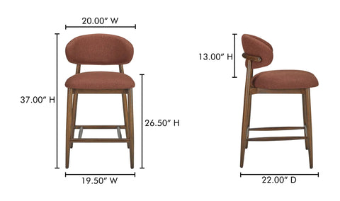 Ellie Counter Stool Rust