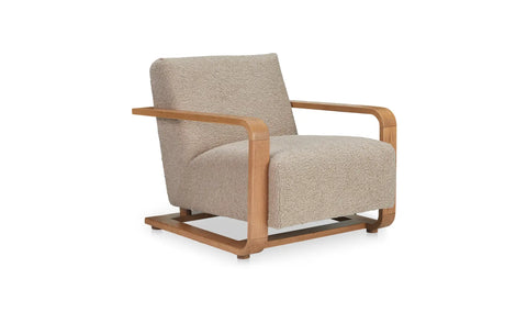 Eckersley Lounge Chair Beige Faux Shearling