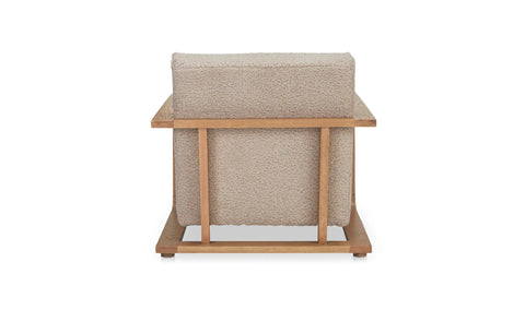 Eckersley Lounge Chair Beige Faux Shearling