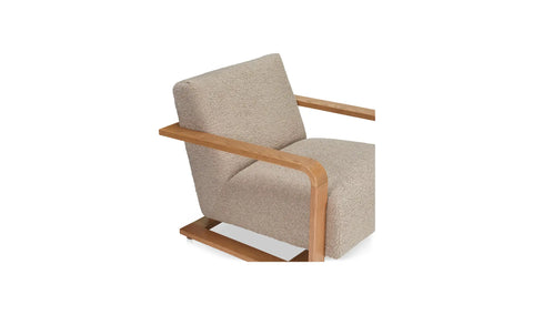 Eckersley Lounge Chair Beige Faux Shearling