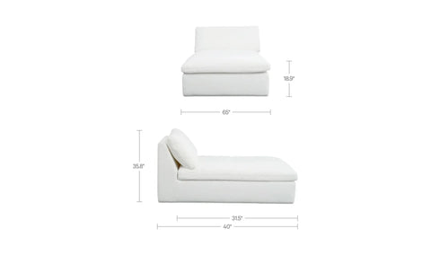 Miles Outdoor Chaise White