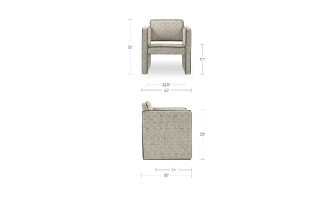 Harris Accent Chair Black And Beige Weave