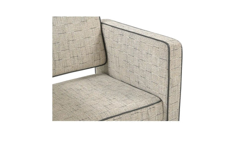 Harris Accent Chair Black And Beige Weave