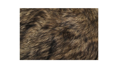 Serge Ottoman Brown Faux Fur