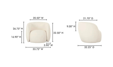 Rae Outdoor Accent Chair Cream