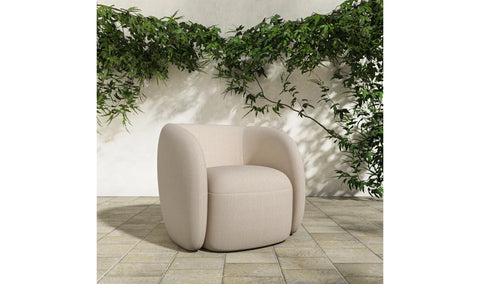 Rae Outdoor Accent Chair Beige Check