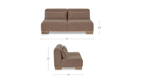 June Sofa Dark Brown