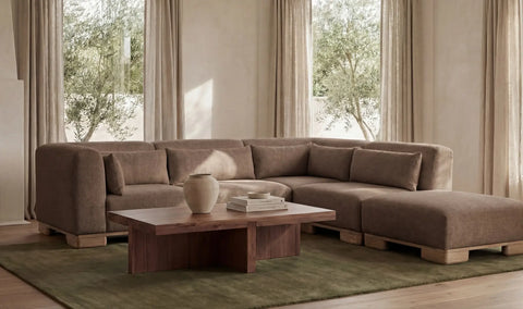 June Ottoman Dark Brown