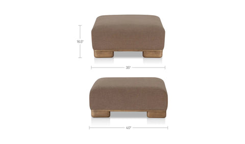 June Ottoman Dark Brown