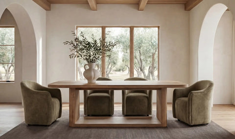 Drava Rolling Dining Chair Green