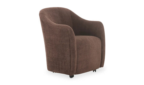 Drava Rolling Dining Chair Dark Brown