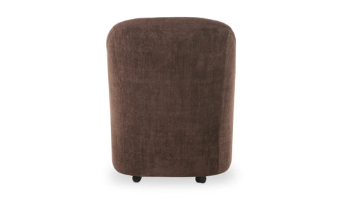 Drava Rolling Dining Chair Dark Brown