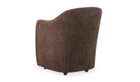Drava Rolling Dining Chair Dark Brown