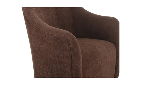 Drava Rolling Dining Chair Dark Brown