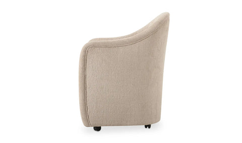 Drava Rolling Dining Chair Beige