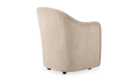 Drava Rolling Dining Chair Beige