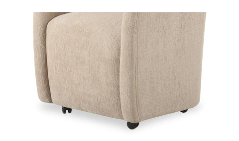 Drava Rolling Dining Chair Beige