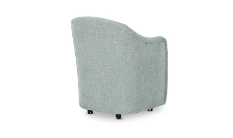 Drava Rolling Dining Chair Light Blue