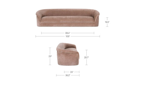 Thora Sofa Blush