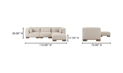 June Lounge Modular Sectional Oatmeal