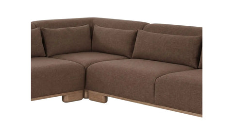 June Corner Modular Sectional Dark Brown