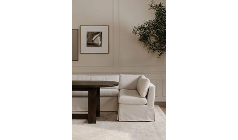 Fable Slipcover Dining Bench Beige