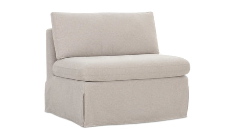Fable Slipcover Dining Chair and Half Beige