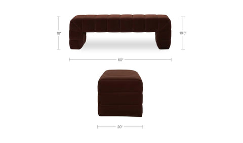 Verity Bench Warm Brown