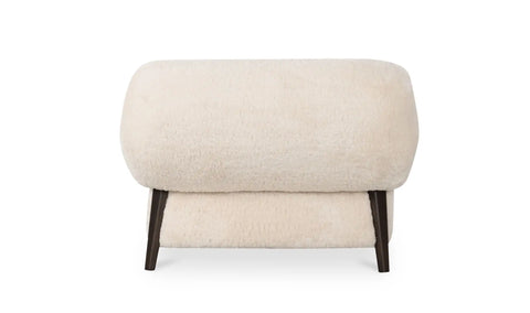 Devlin Lounge Chair Cream Faux Fur