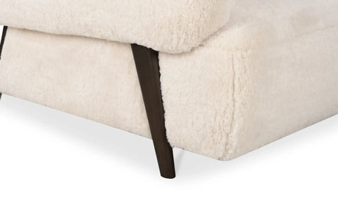 Devlin Lounge Chair Cream Faux Fur