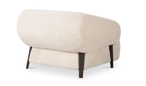 Devlin Lounge Chair Cream Faux Fur