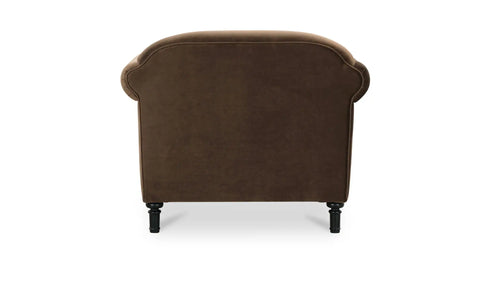 Harmony Accent Chair Dark Brown Faux Mohair