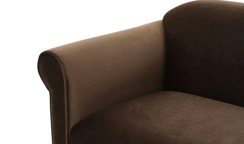 Harmony Accent Chair Dark Brown Faux Mohair