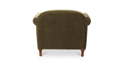 Harmony Accent Chair Dark Green Faux Mohair