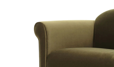 Harmony Accent Chair Dark Green Faux Mohair