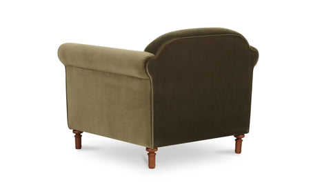 Harmony Accent Chair Dark Green Faux Mohair