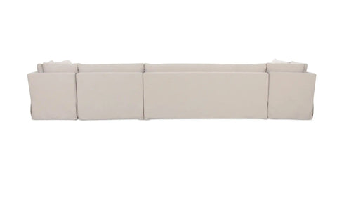 Fable Slipcover Dining Banquette U-Shape Beige 168 in.